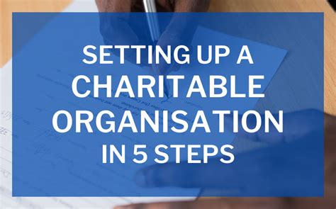 How to set up a charity .